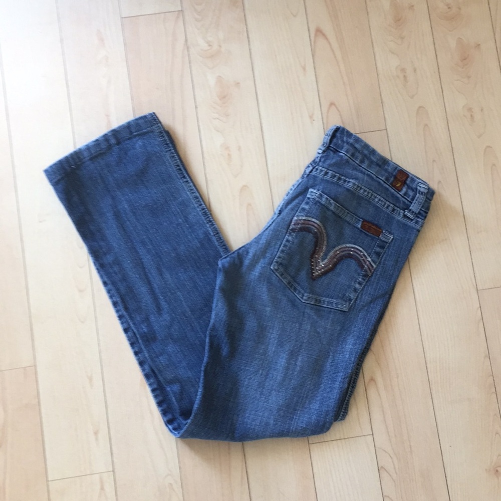 7 for all mankind straight leg jeans size 28